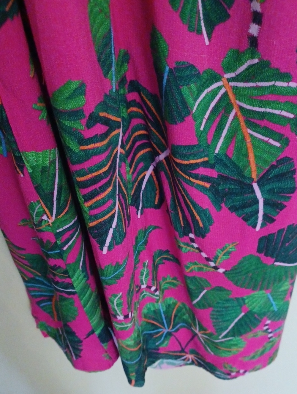 FARM Rio Anthropologie Leaves Midi Dress SZ M Tropical Colorful - Picture 11 of 16